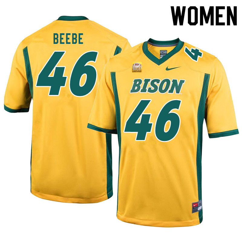 Women #46 Caleb Beebe North Dakota State Bison College Football Jerseys Sale-Yellow - Click Image to Close